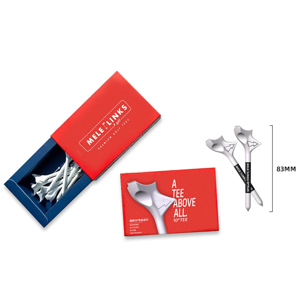 Golf Tees 10 Degree Diagonal Insert Golf Ball Holder Increases Speed Golf Training Ball Tee with Package Golf Gift Accessories