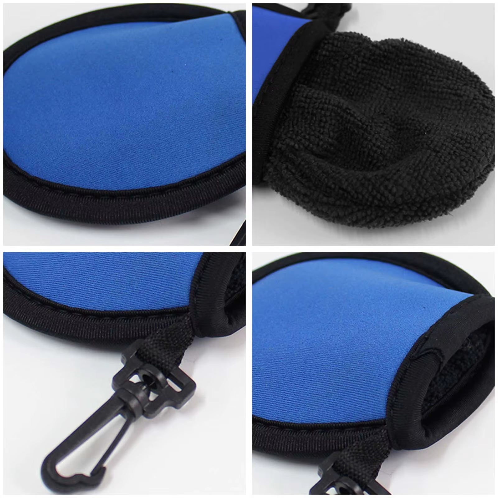 Golf Ball Pocket with Clip Soft Lightweight Golf Ball Cleaner Pouch for Washing Wipe Golf Ball